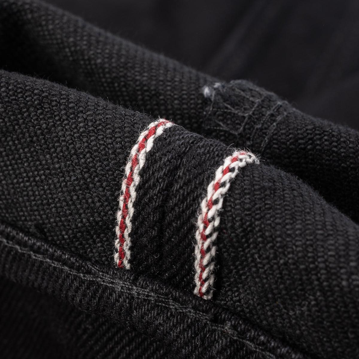 IH-666S-SBG - 21oz Selvedge Denim Slim Straight Jeans - Superblack (Fades To Grey) - Image 10