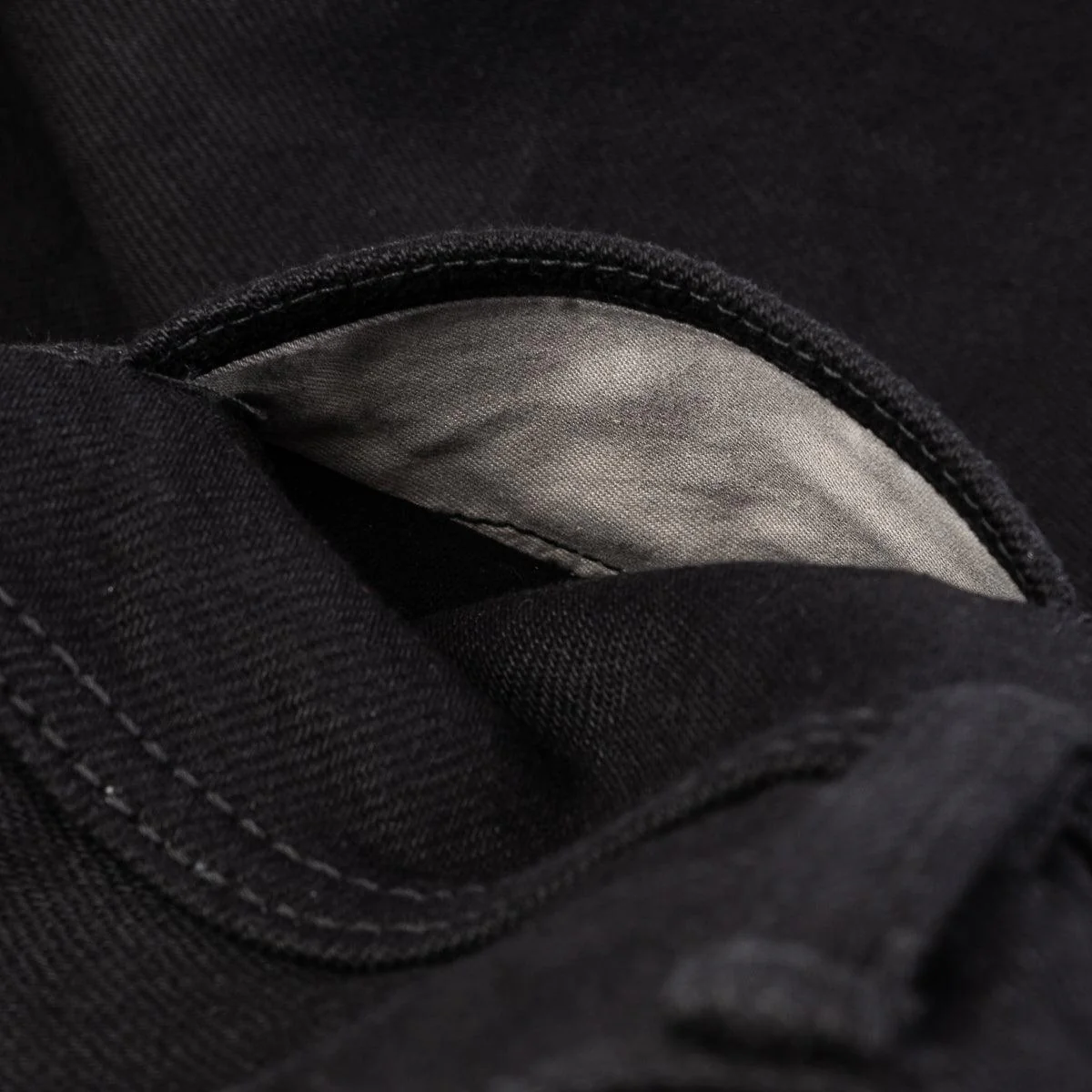 IH-666S-SBG - 21oz Selvedge Denim Slim Straight Jeans - Superblack (Fades To Grey) - Image 11