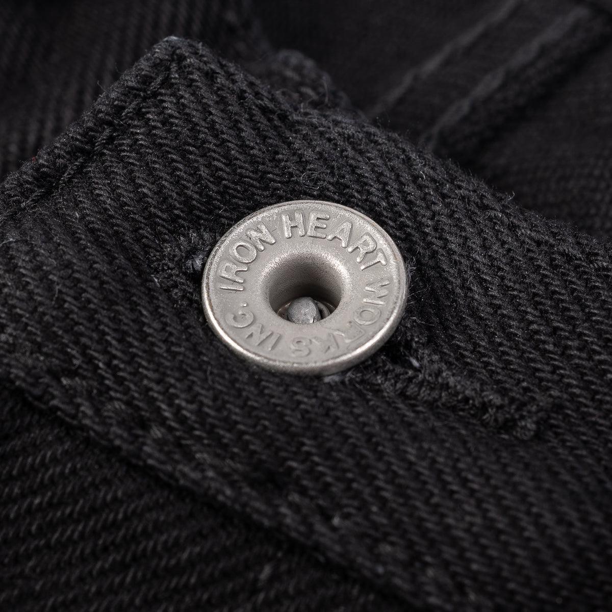 IH-666S-SBG - 21oz Selvedge Denim Slim Straight Jeans - Superblack (Fades To Grey) - Image 12
