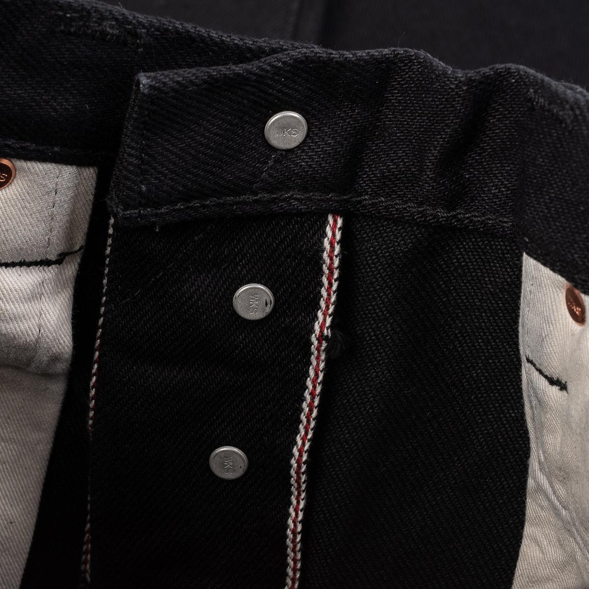 IH-666S-SBG - 21oz Selvedge Denim Slim Straight Jeans - Superblack (Fades To Grey) - Image 14