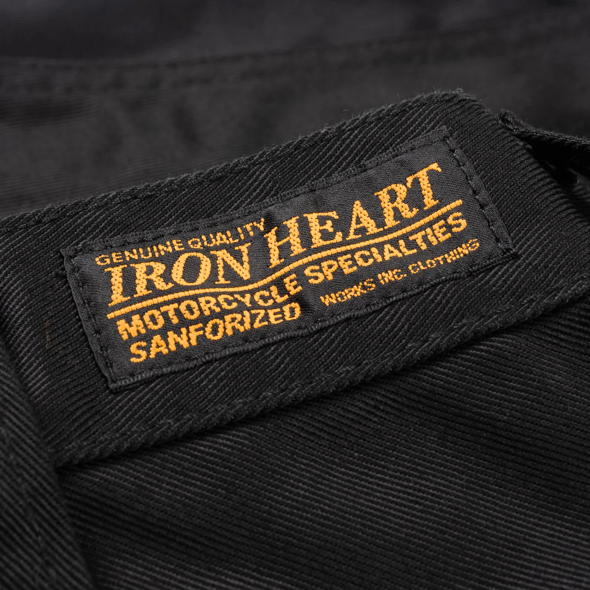 IH-721-BLK - 9oz Mercerised Selvedge Cotton Slim Tapered Chino - Black - Image 10