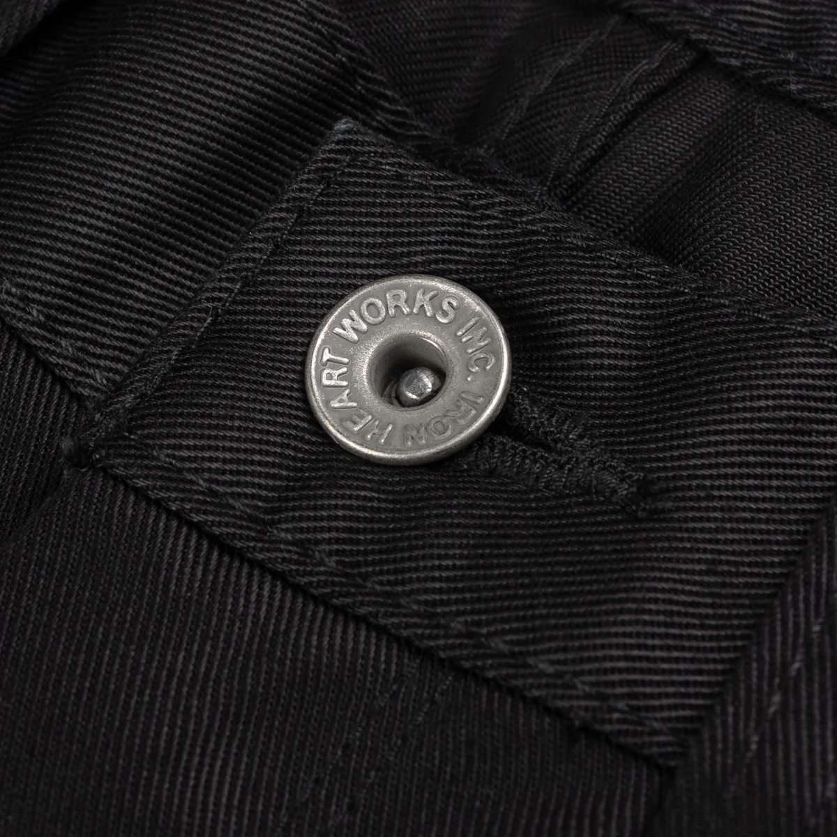 IH-721-BLK - 9oz Mercerised Selvedge Cotton Slim Tapered Chino - Black - Image 13