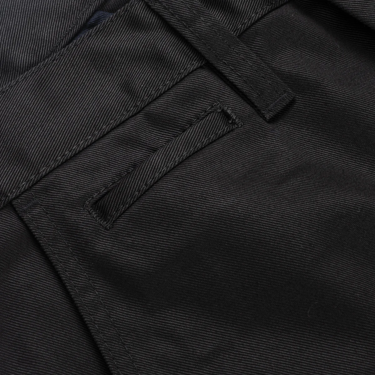 IH-721-BLK - 9oz Mercerised Selvedge Cotton Slim Tapered Chino - Black - Image 14