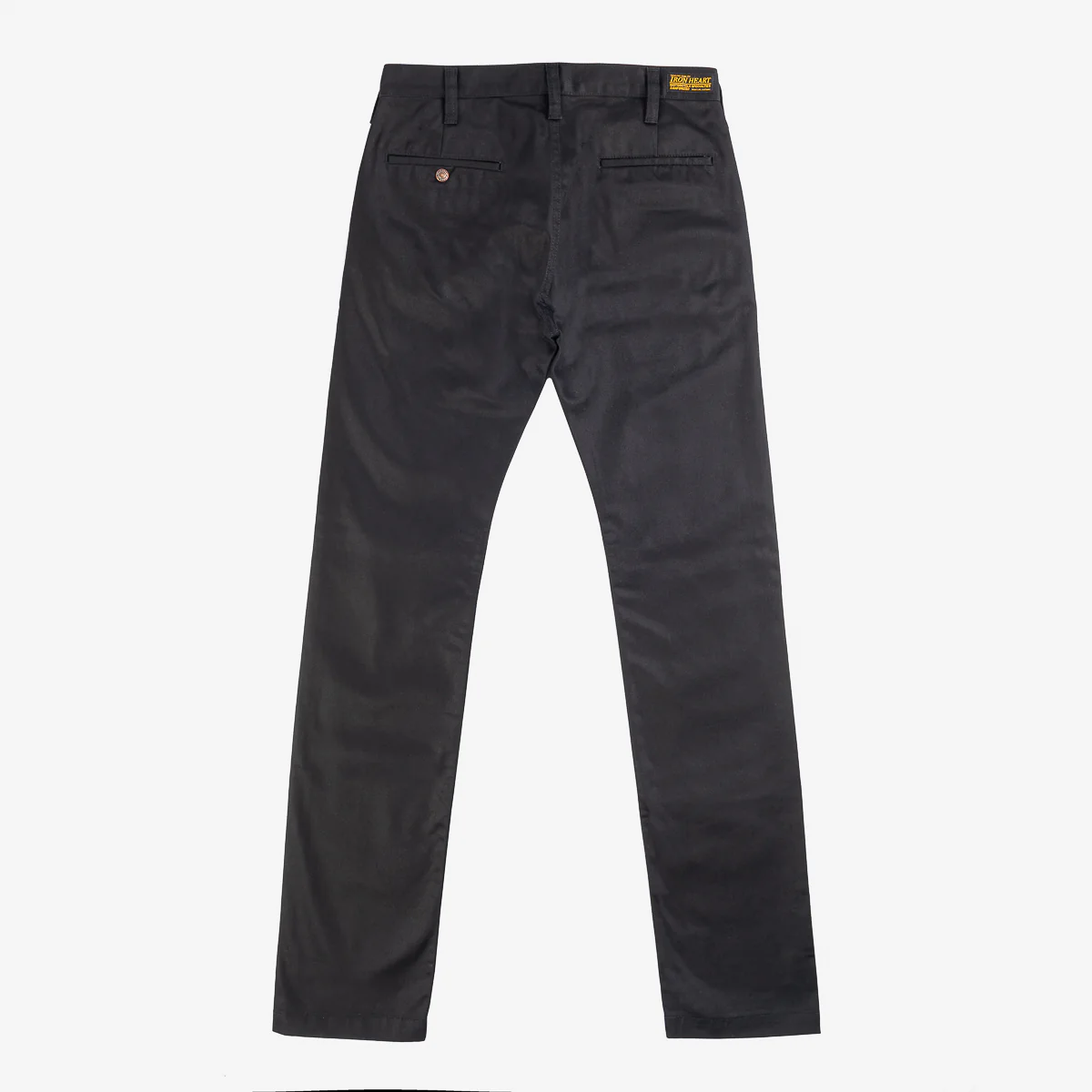 IH-721-BLK - 9oz Mercerised Selvedge Cotton Slim Tapered Chino - Black - Image 7