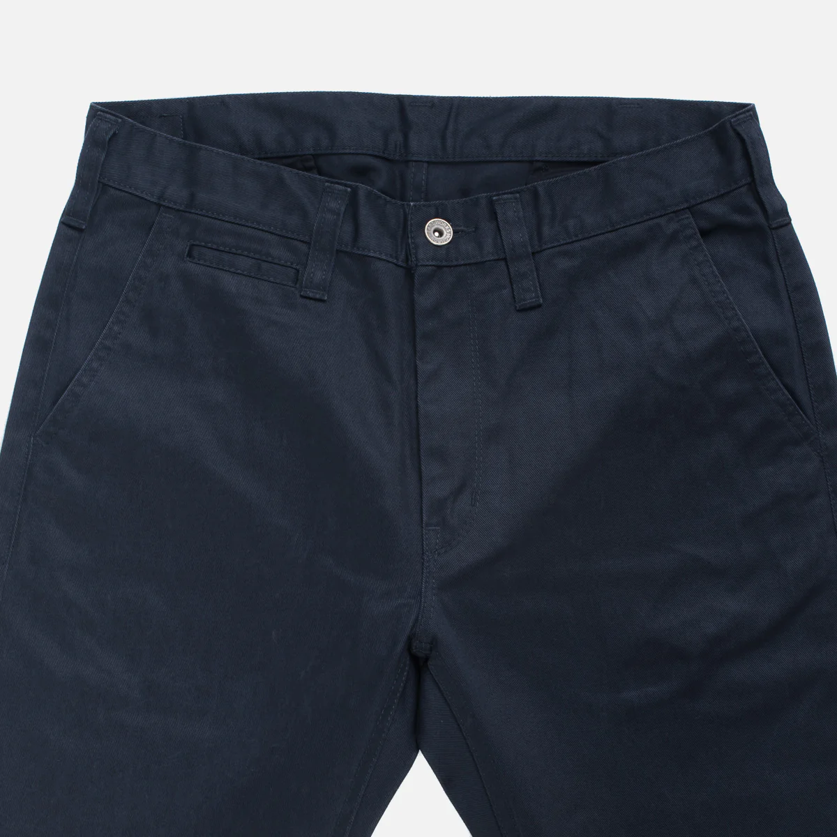 IH-721-NAV - 9oz Mercerised Selvedge Cotton Slim Tapered Chino - Navy - Image 7