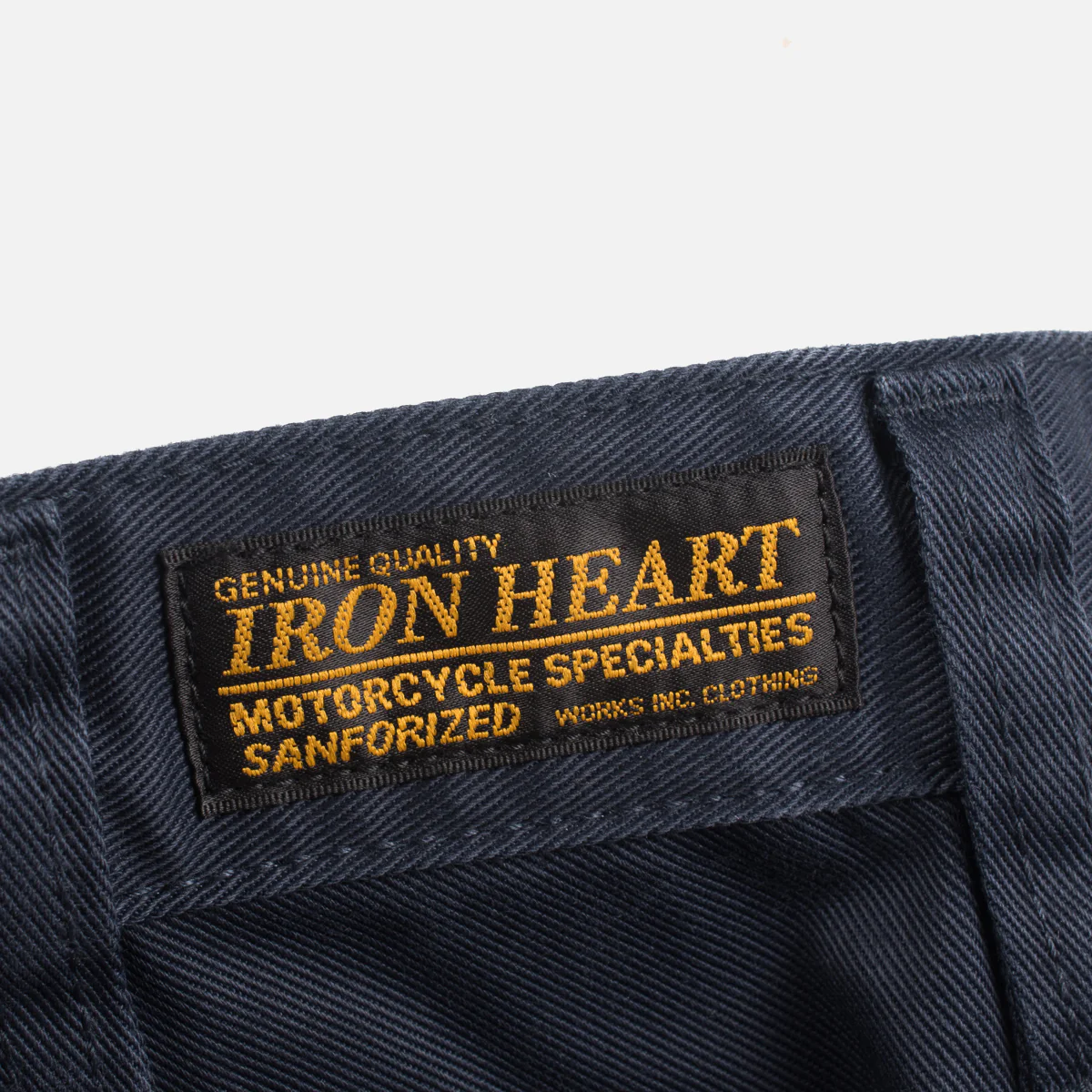 IH-721-NAV - 9oz Mercerised Selvedge Cotton Slim Tapered Chino - Navy - Image 9