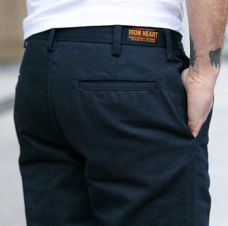 IH-731-NAV - 12oz Heavy Cotton Relaxed Fit Chinos - Navy - Image 3