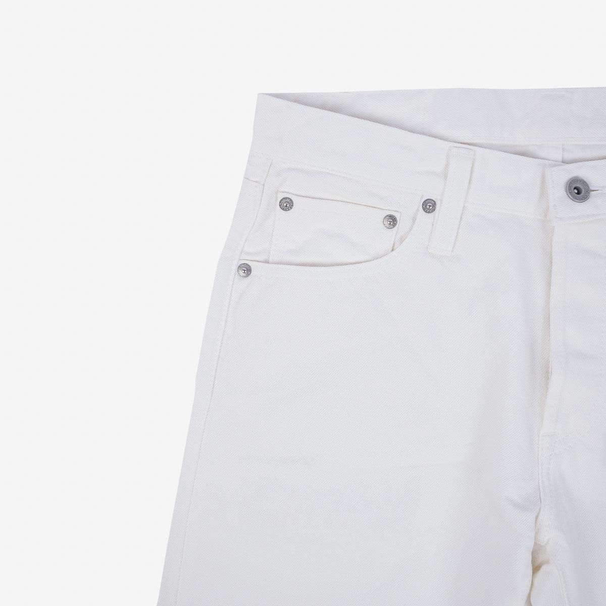 IH-777-WT - 13.5oz Cotton Twill Slim Tapered Cut Jeans - White - Image 6