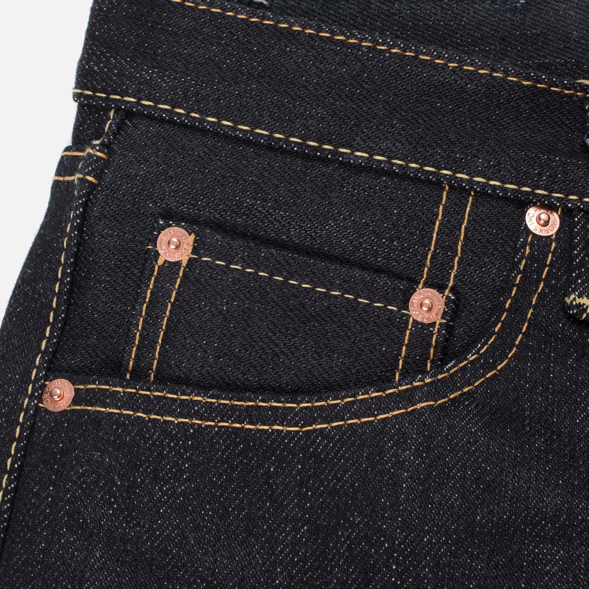 IH-777-XHS - 25oz Selvedge Denim Slim Tapered Cut Jeans - Indigo - Image 12