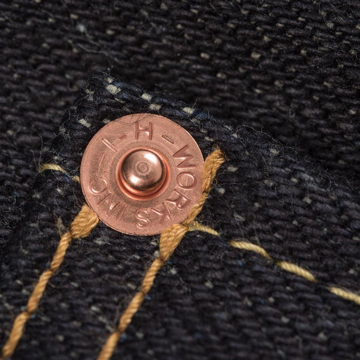 IH-777-XHS - 25oz Selvedge Denim Slim Tapered Cut Jeans - Indigo - Image 14