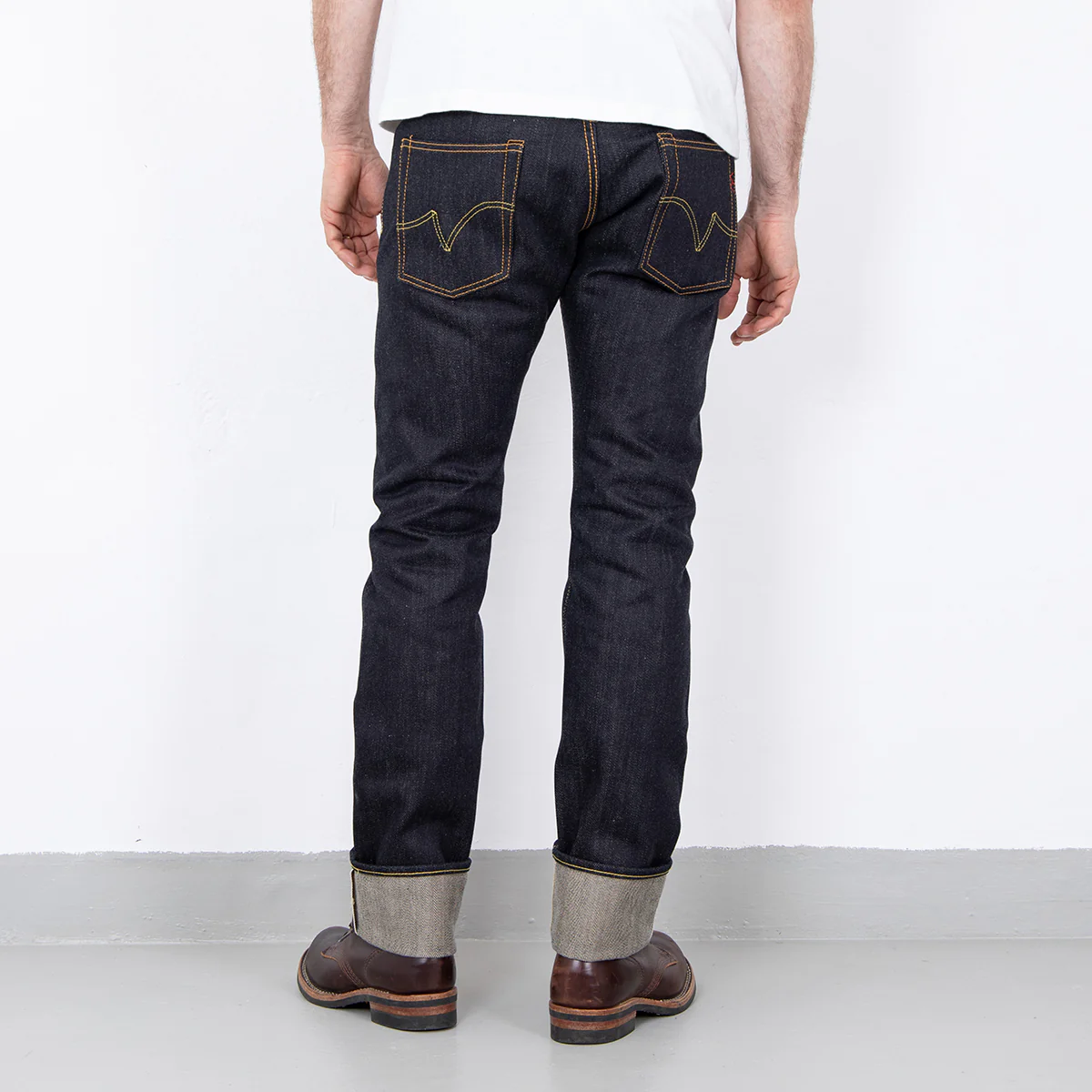 IH-777-XHS - 25oz Selvedge Denim Slim Tapered Cut Jeans - Indigo - Image 8