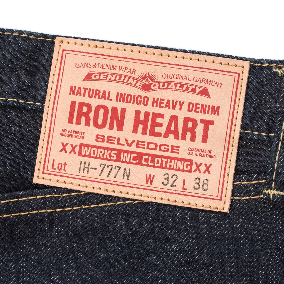 IH-777N - 17oz Selvedge Denim Slim Tapered Cut Jeans - Natural Indigo - Image 9