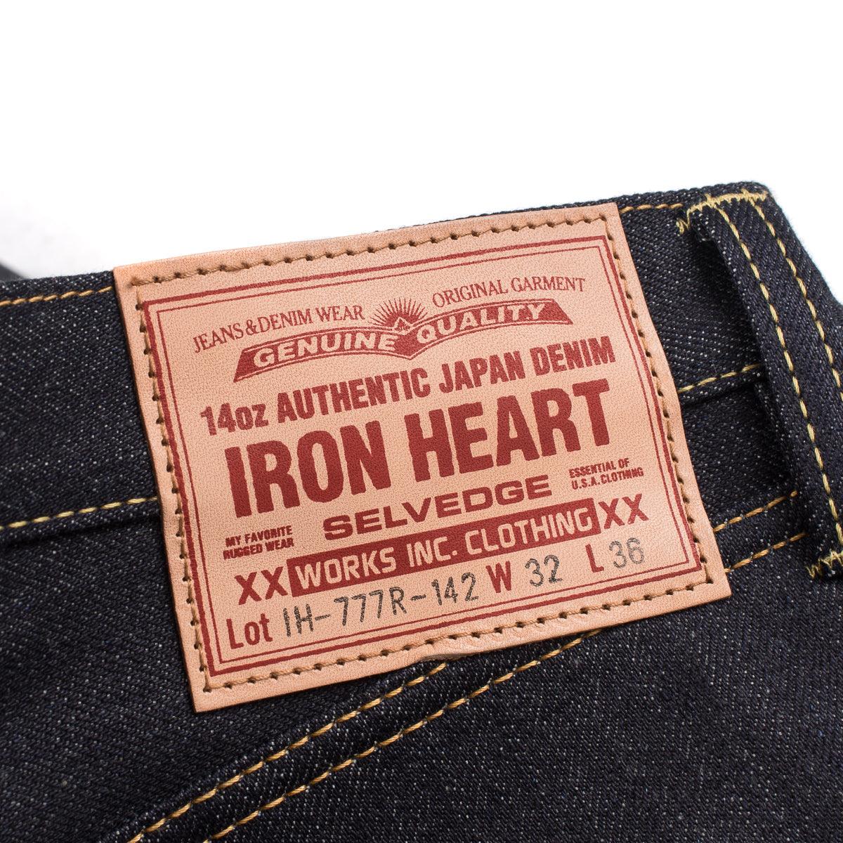 IH-777S-142 - 14oz Selvedge Denim Slim Tapered Jeans - Indigo - Image 7