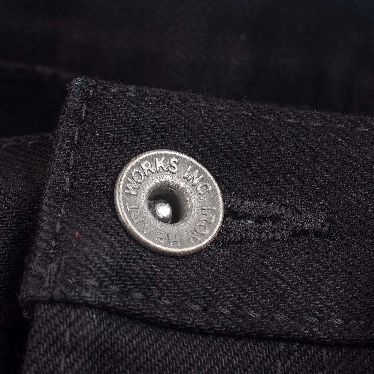 IH-777S-142BB - 14oz Selvedge Denim Slim Tapered Jeans - Black/Black - Image 10