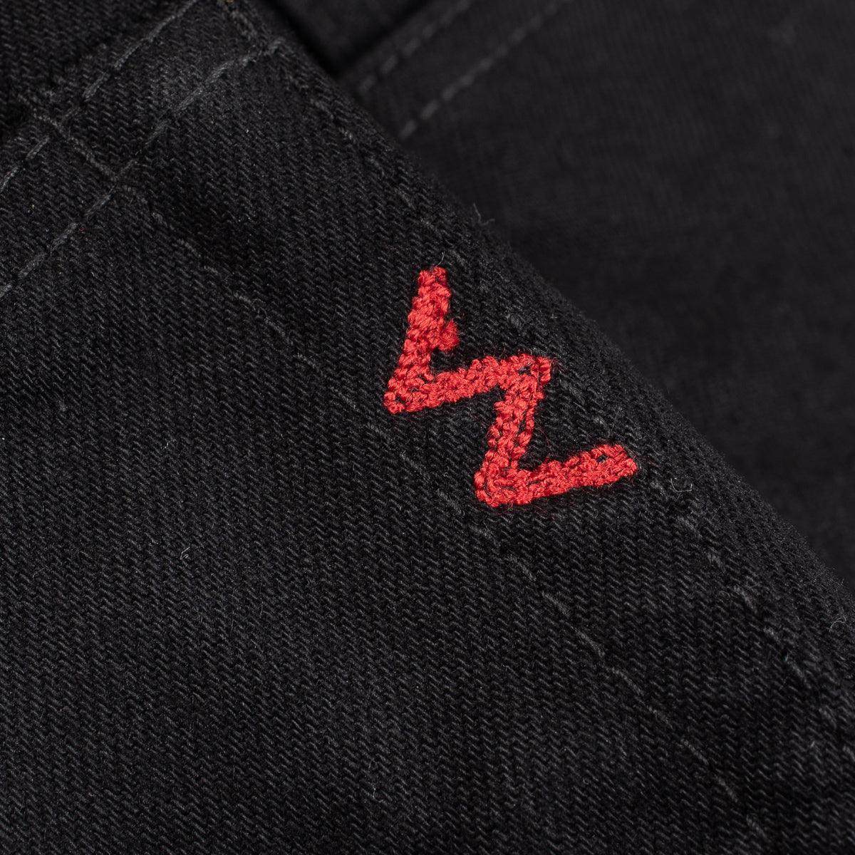 IH-777S-142BB - 14oz Selvedge Denim Slim Tapered Jeans - Black/Black - Image 12