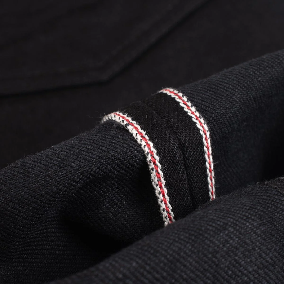 IH-777S-142BB - 14oz Selvedge Denim Slim Tapered Jeans - Black/Black - Image 13