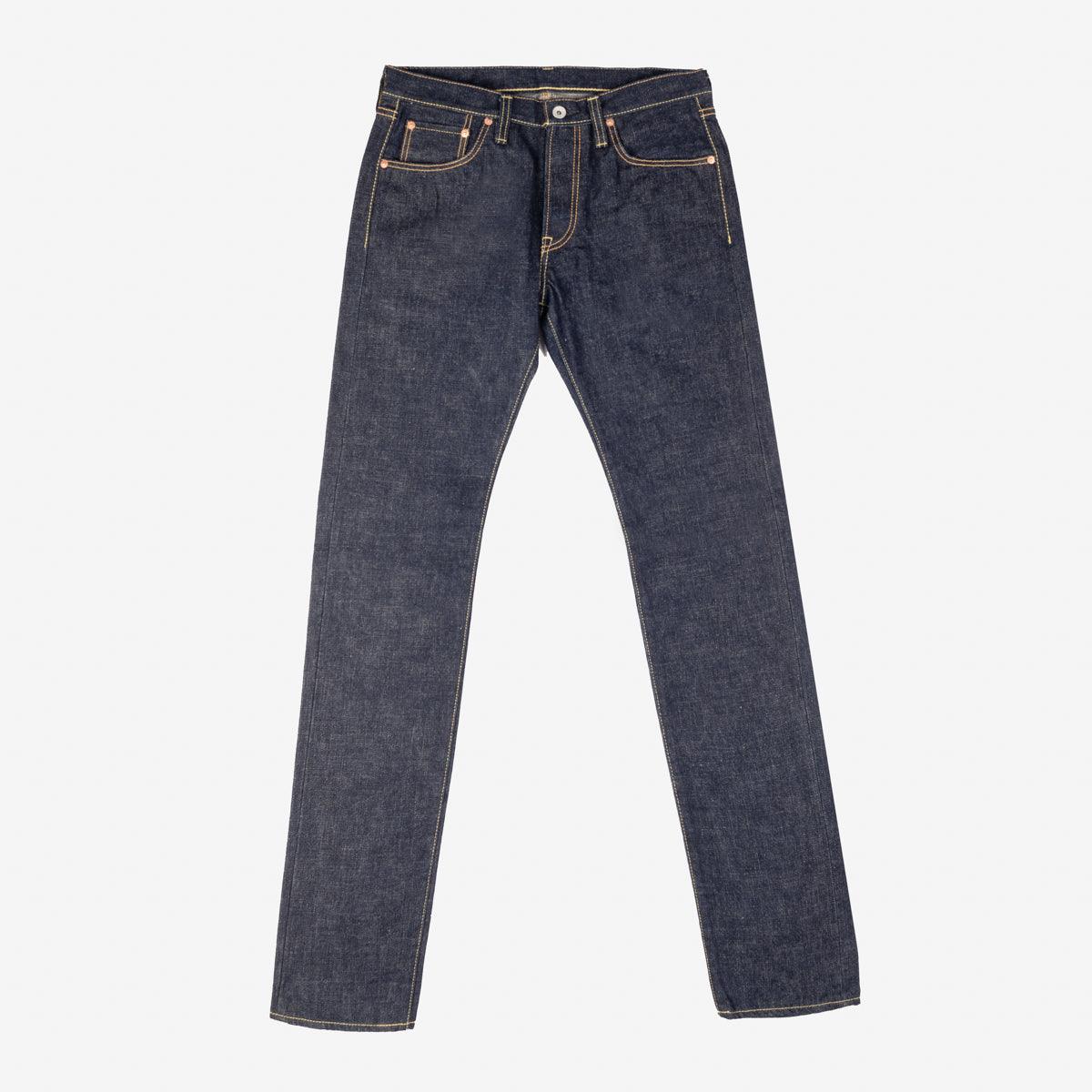 IH-777S-18 - 18oz Vintage Selvedge Denim Slim Tapered Cut Jeans - Indigo - Image 6