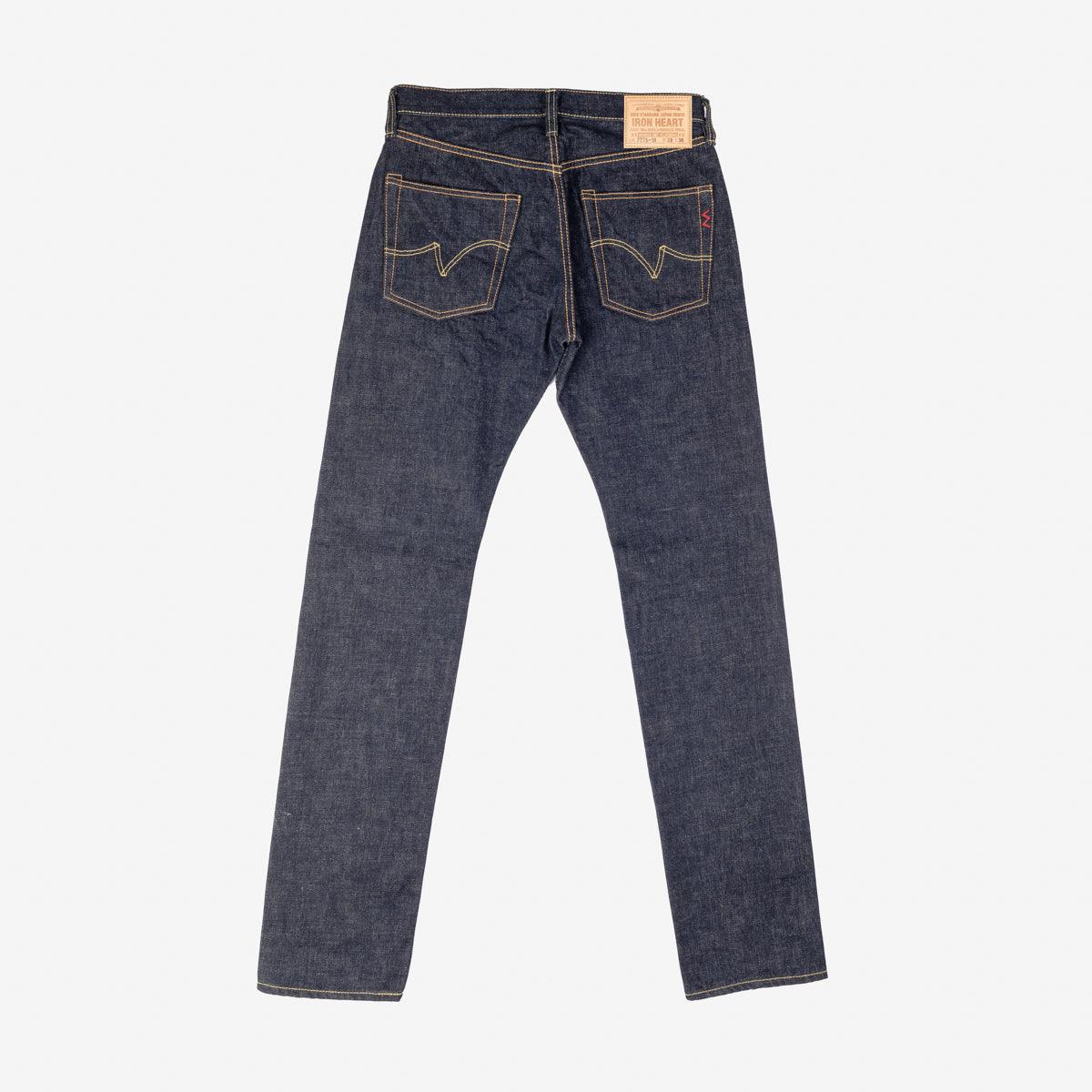 IH-777S-18 - 18oz Vintage Selvedge Denim Slim Tapered Cut Jeans - Indigo - Image 7