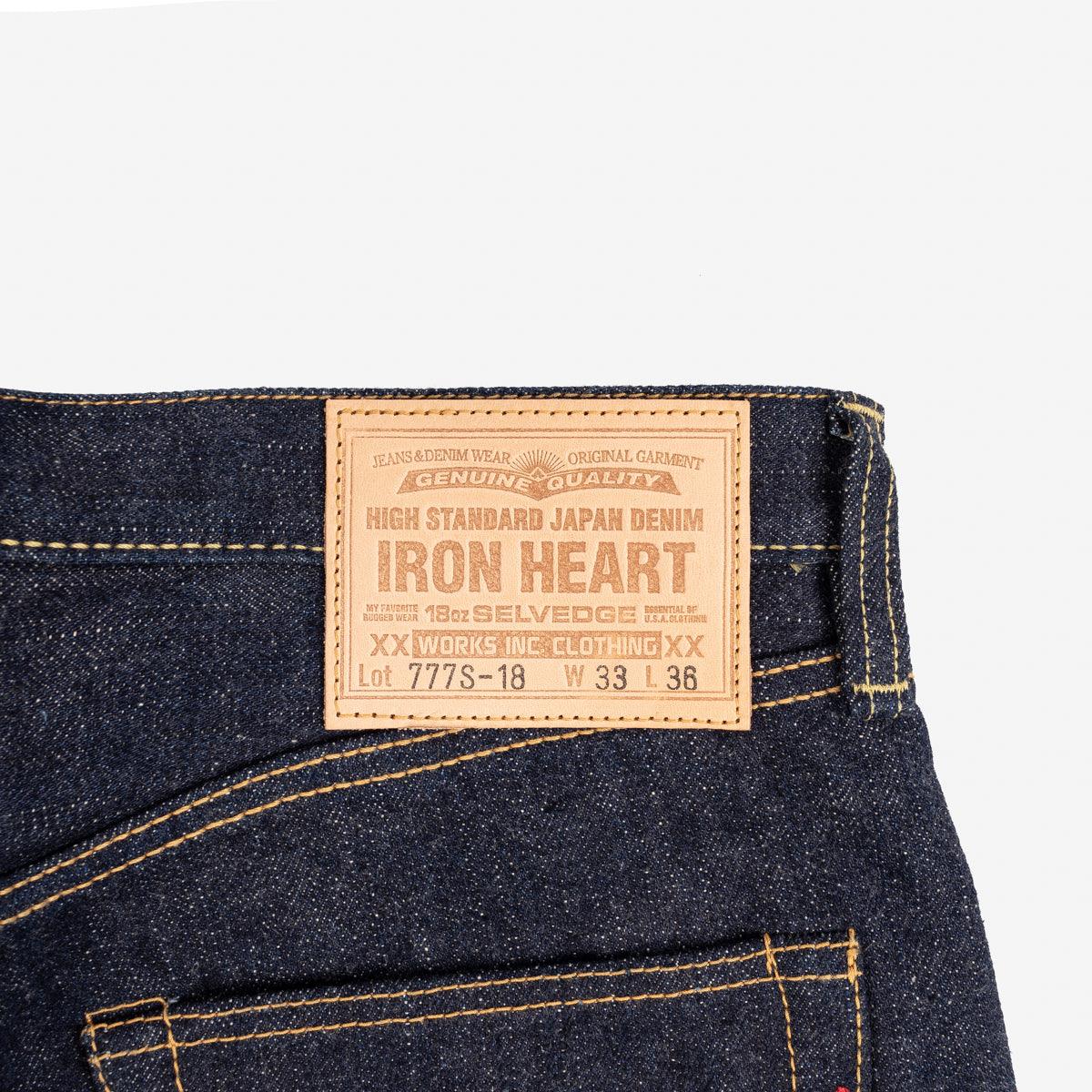IH-777S-18 - 18oz Vintage Selvedge Denim Slim Tapered Cut Jeans - Indigo - Image 8