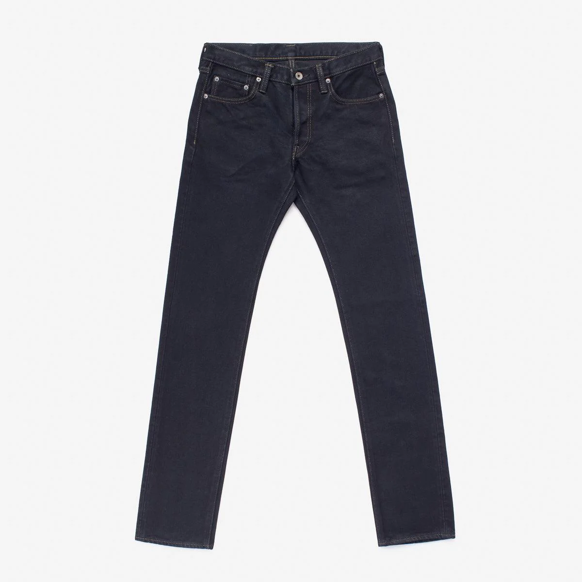 IH-777S-21OD - 21oz Selvedge Denim Slim Tapered Cut Jeans - Indigo Overdyed Black - Image 3