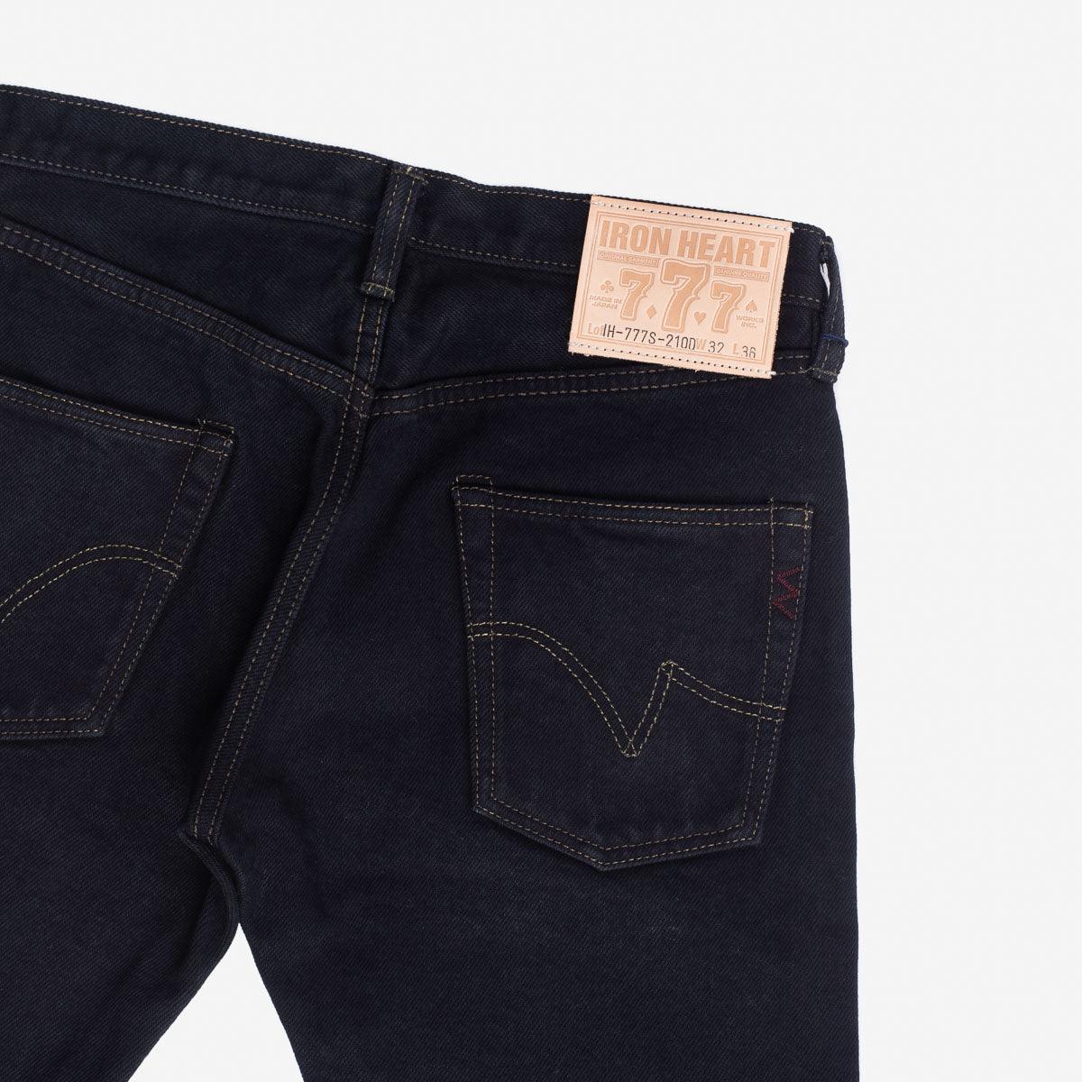 IH-777S-21OD - 21oz Selvedge Denim Slim Tapered Cut Jeans - Indigo Overdyed Black - Image 4