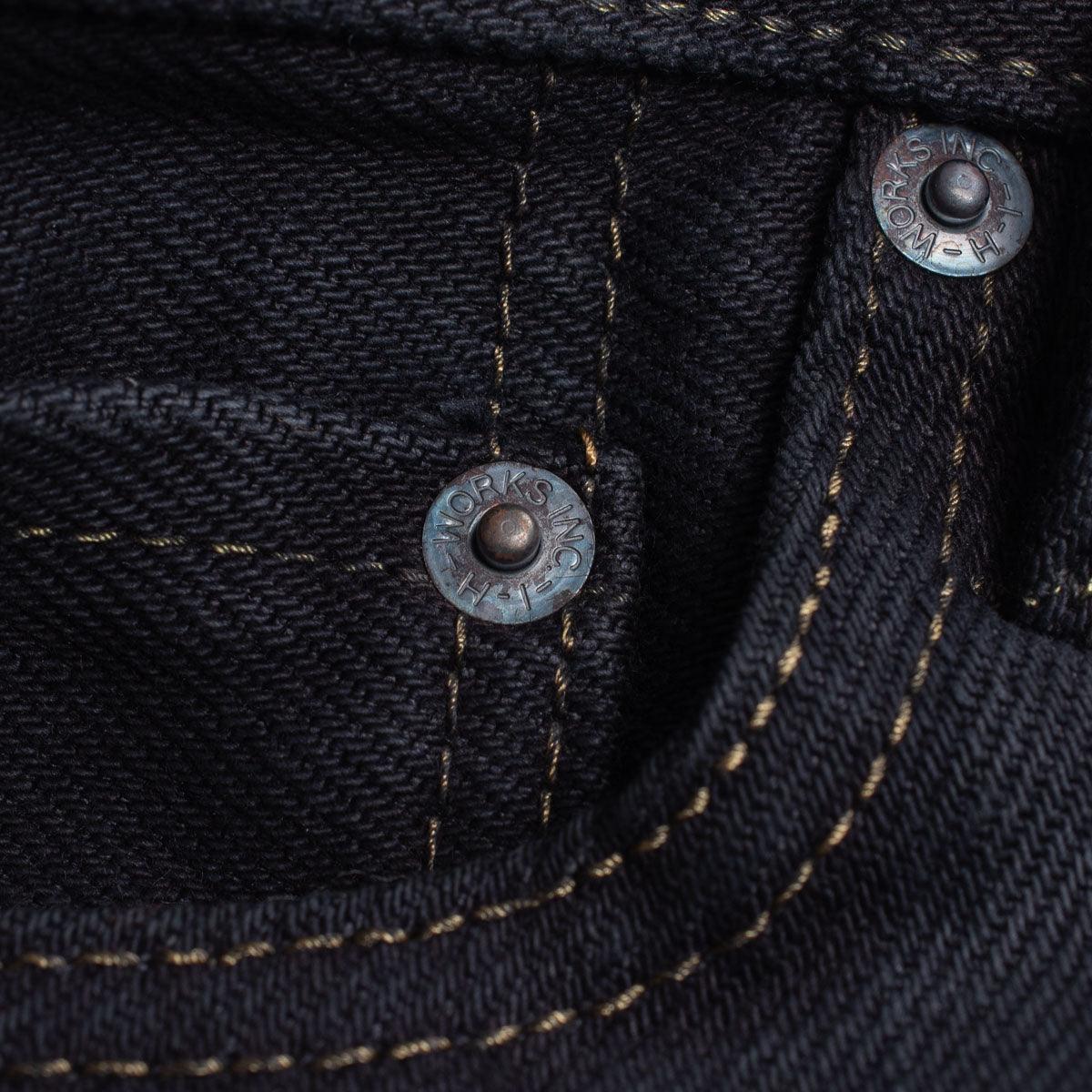 IH-777S-21OD - 21oz Selvedge Denim Slim Tapered Cut Jeans - Indigo Overdyed Black - Image 8