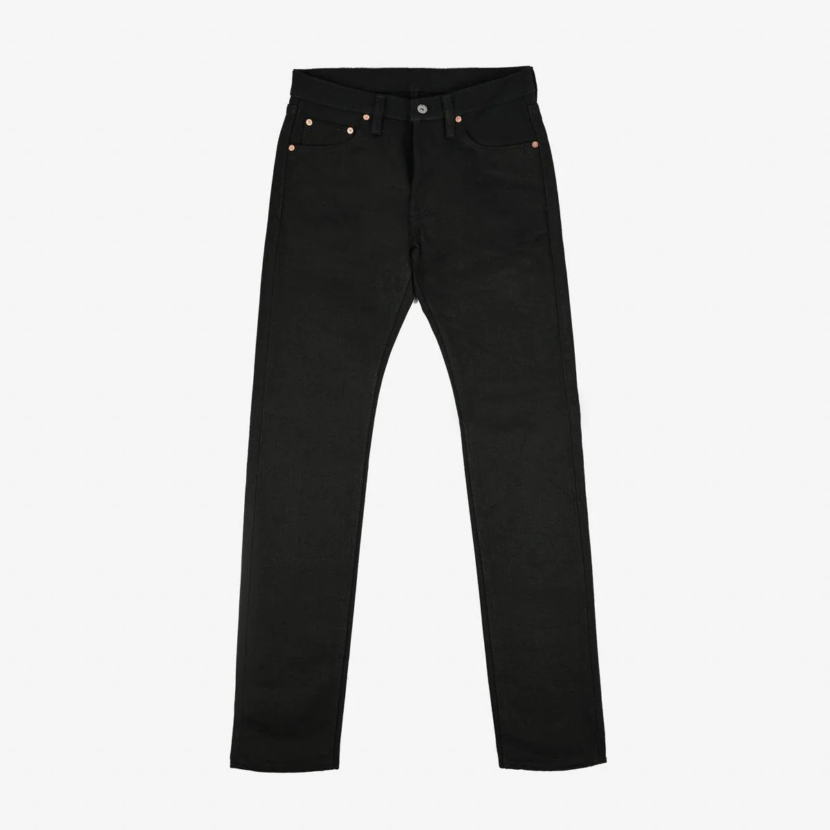 IH-777S-SB - 21oz Selvedge Denim Slim Tapered Cut Jeans - Superblack Non-Fade - Image 6