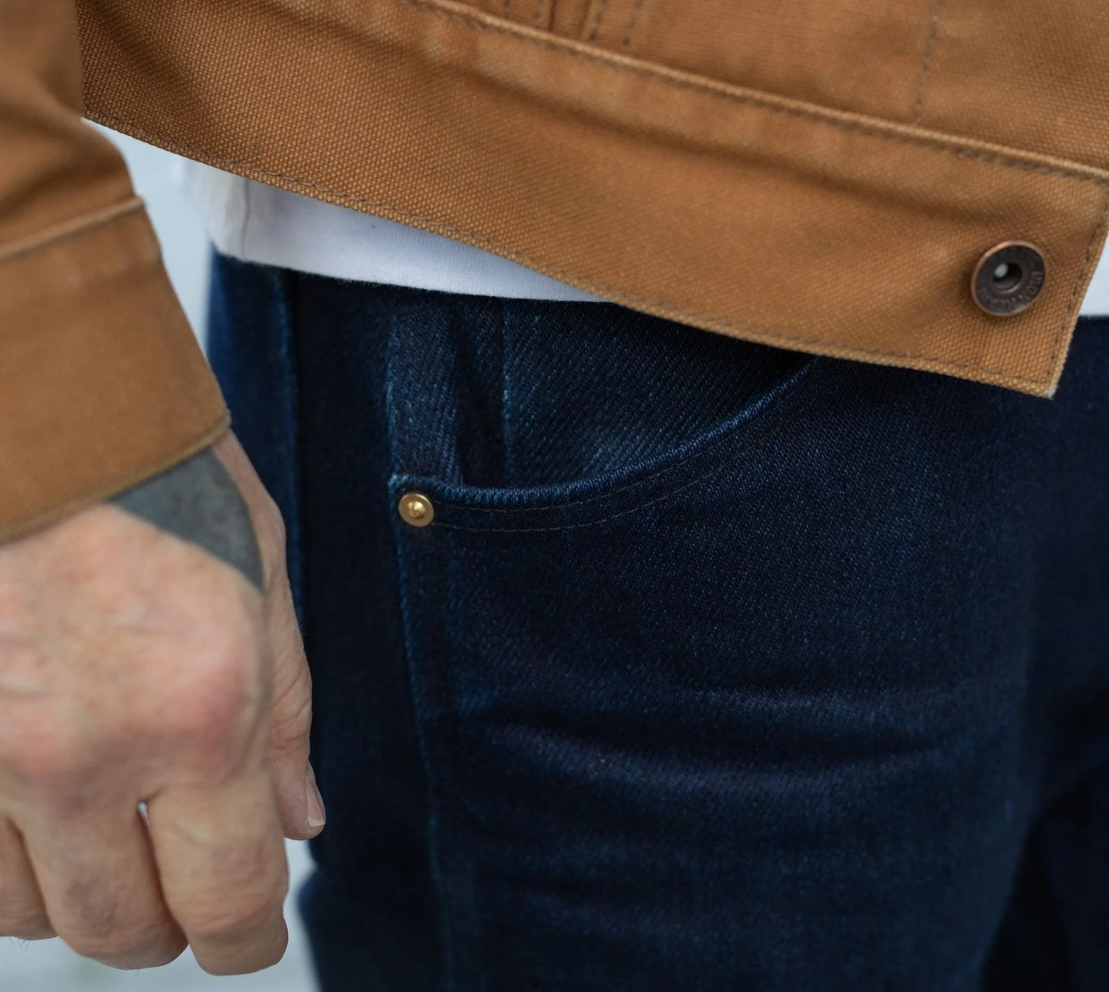 IH-829-IND - 21oz Serge Work Pants - Indigo - Image 4