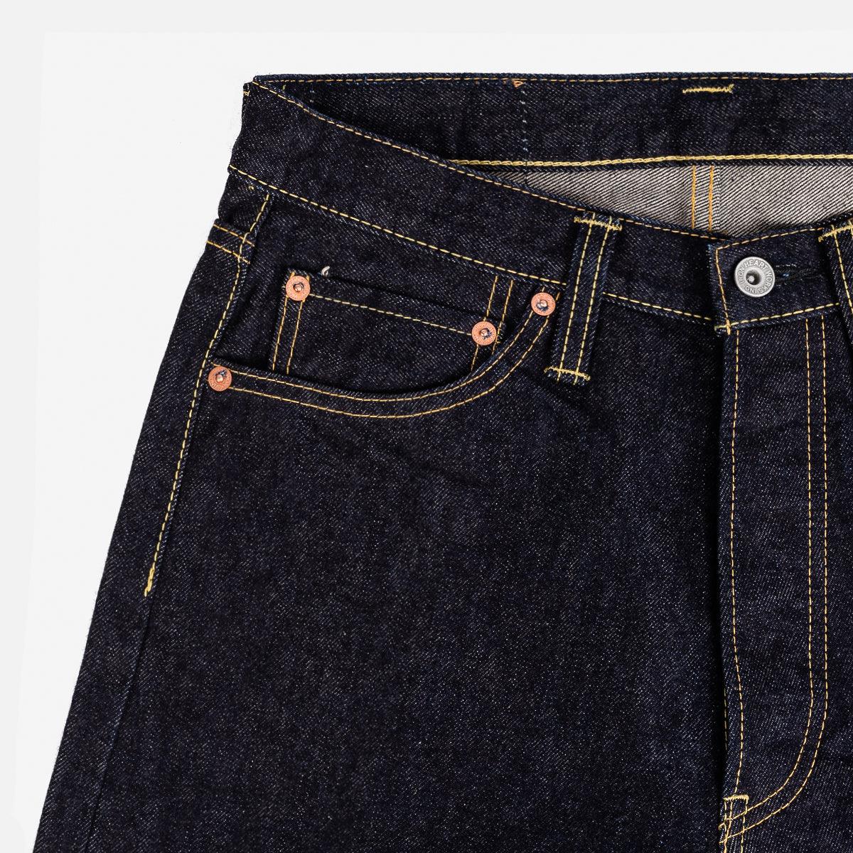 IH-888S-142 - 14oz Selvedge Denim Medium/High Rise Tapered Cut Jeans - Indigo - Image 10