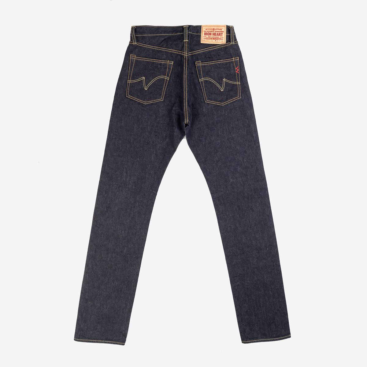IH-888S-142 - 14oz Selvedge Denim Medium/High Rise Tapered Cut Jeans - Indigo - Image 7