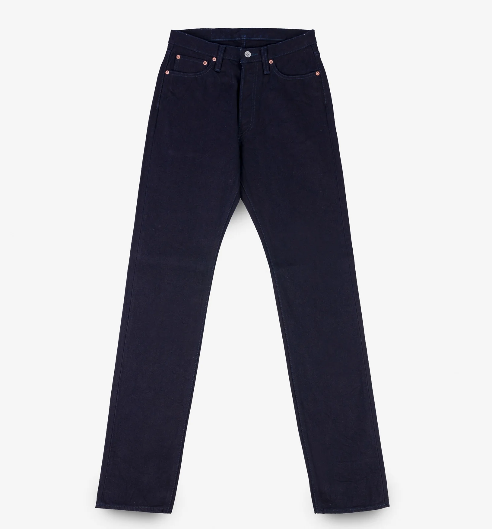 IH-888S-14II - 14oz Selvedge Denim Medium/High Rise Tapered Jeans - Indigo/Indigo - Image 4