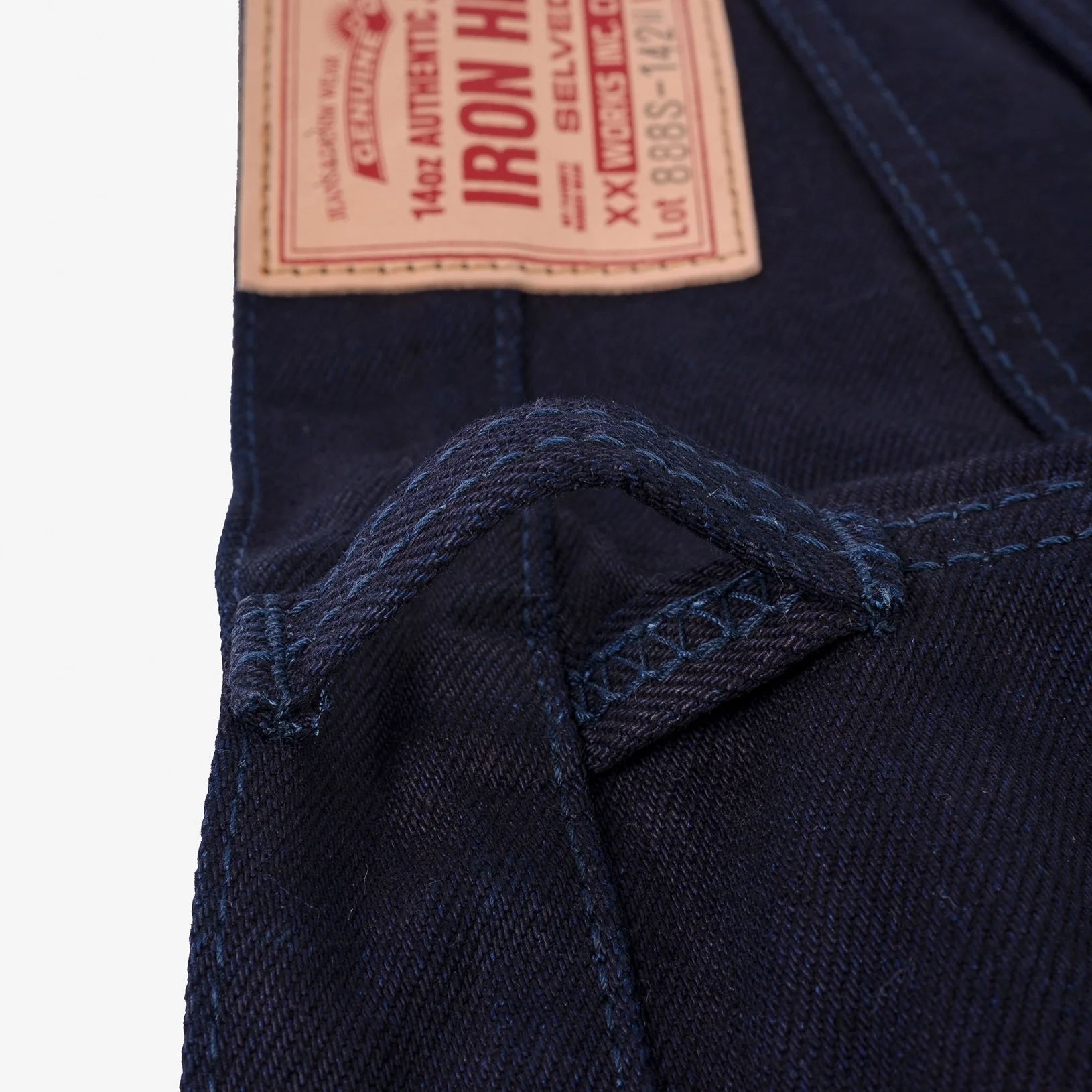 IH-888S-14II - 14oz Selvedge Denim Medium/High Rise Tapered Jeans - Indigo/Indigo - Image 6