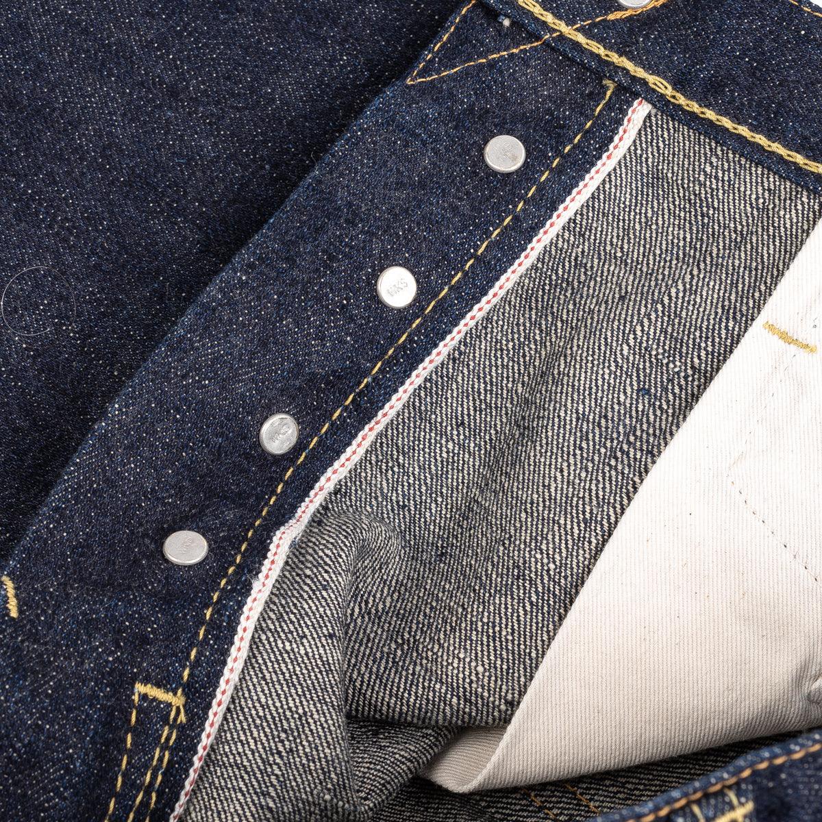 IH-888S-18 - 18oz Vintage Selvedge Denim Medium/High Rise Tapered Cut Jeans - Indigo - Image 10