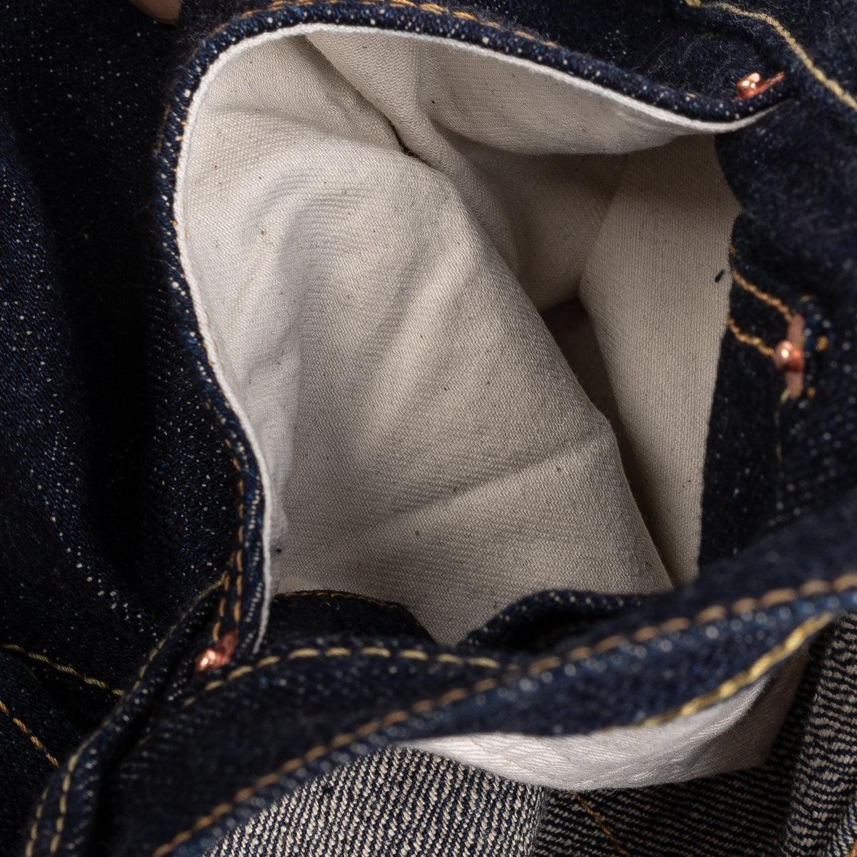IH-888S-18 - 18oz Vintage Selvedge Denim Medium/High Rise Tapered Cut Jeans - Indigo - Image 11