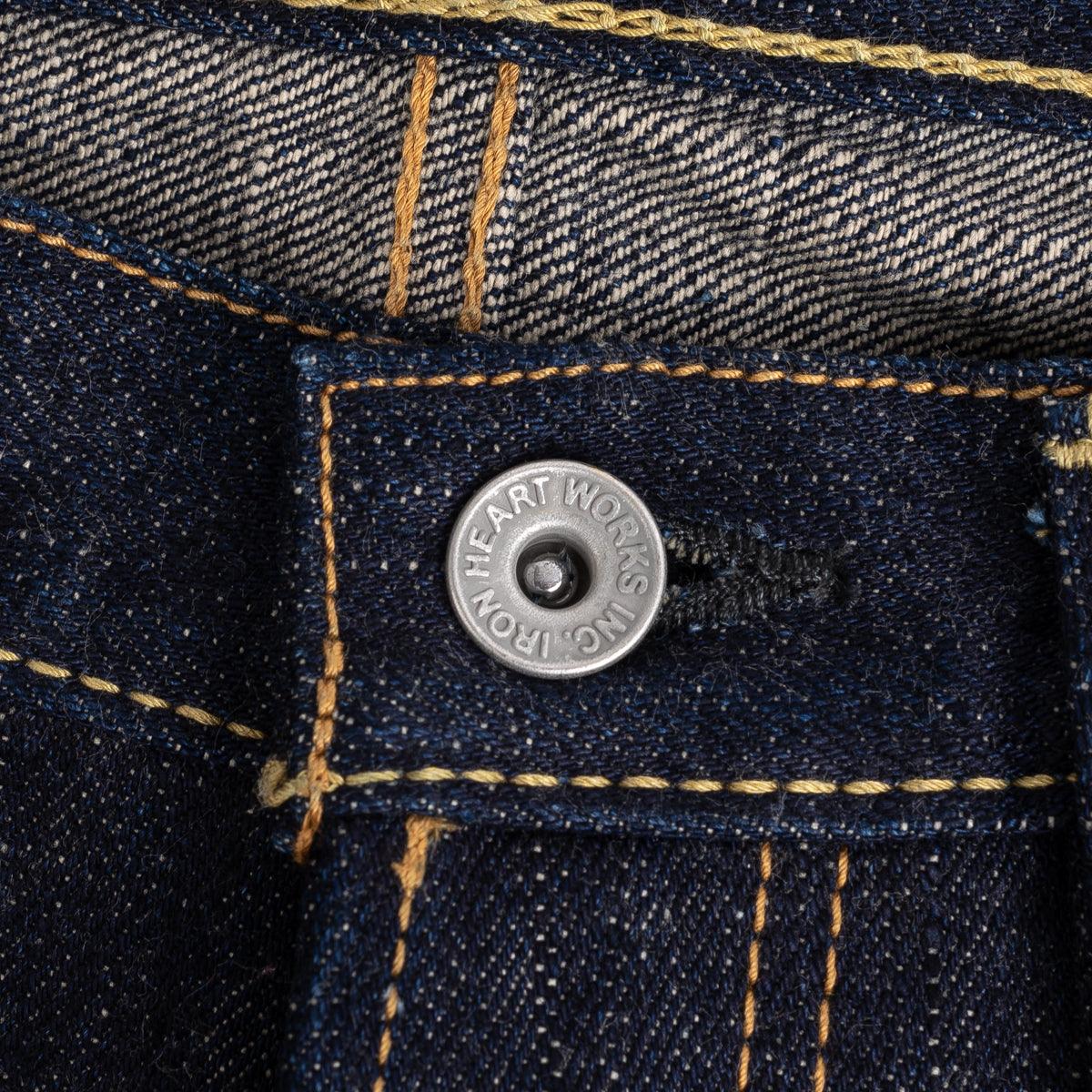 IH-888S-18 - 18oz Vintage Selvedge Denim Medium/High Rise Tapered Cut Jeans - Indigo - Image 12