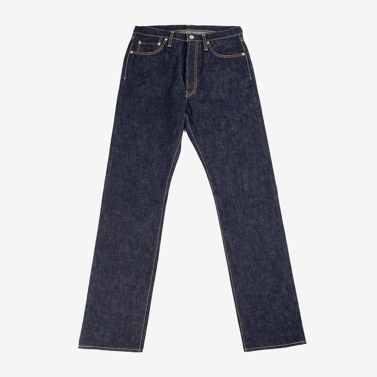 IH-888S-18 - 18oz Vintage Selvedge Denim Medium/High Rise Tapered Cut Jeans - Indigo - Image 4