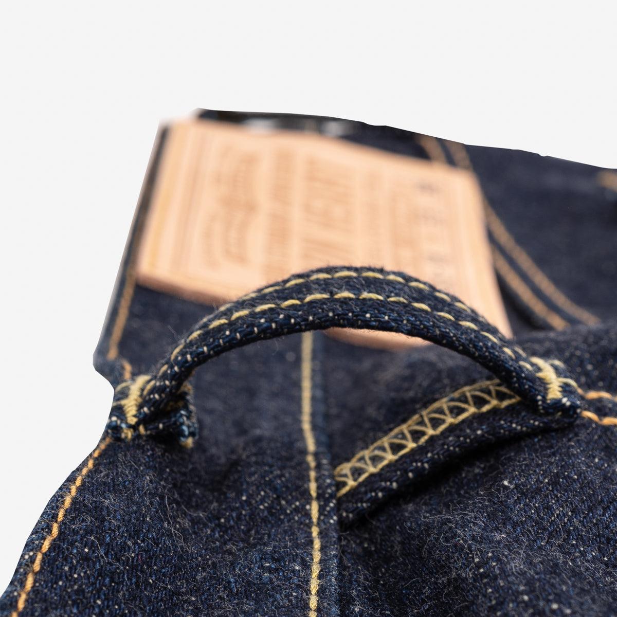 IH-888S-18 - 18oz Vintage Selvedge Denim Medium/High Rise Tapered Cut Jeans - Indigo - Image 7