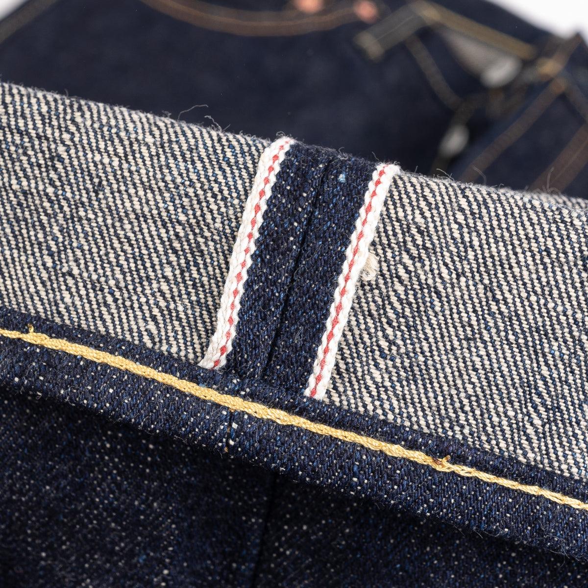 IH-888S-18 - 18oz Vintage Selvedge Denim Medium/High Rise Tapered Cut Jeans - Indigo - Image 9