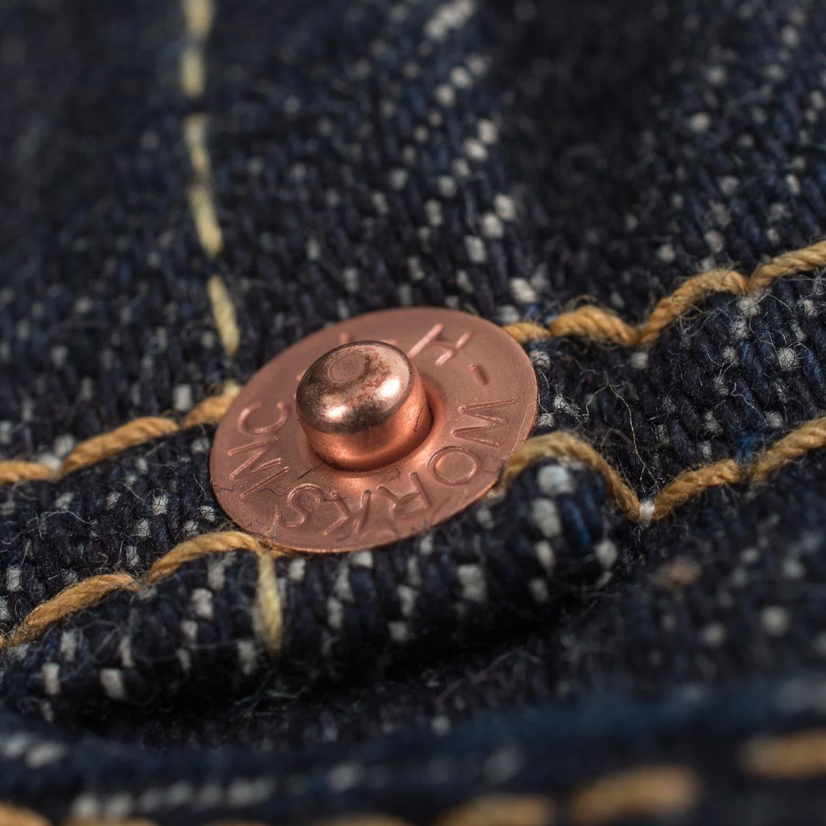 IH-888S-21 - 21oz Selvedge Denim Medium/High Rise Tapered Cut Jeans - Indigo - Image 13