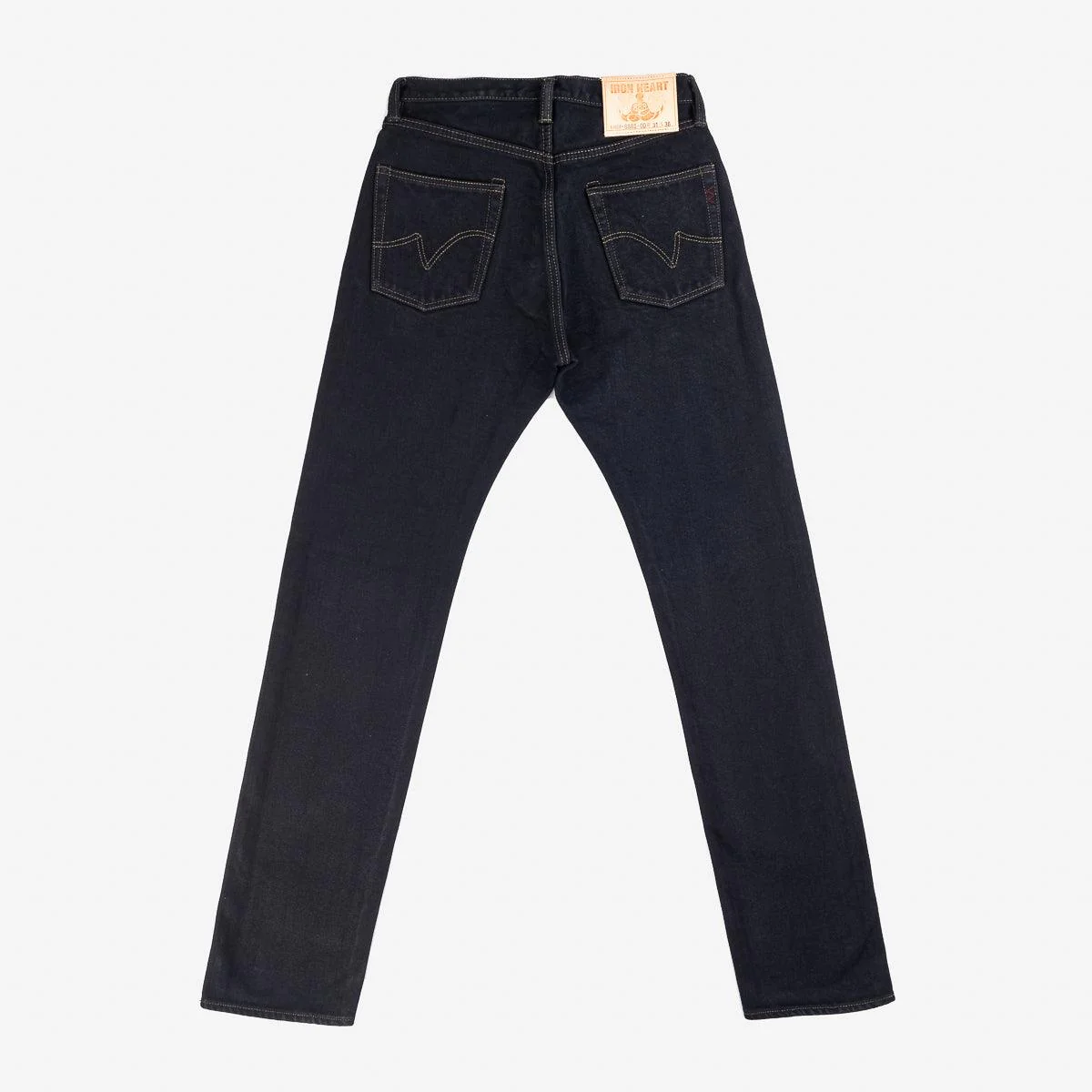 IH-888S-21OD - 21oz Selvedge Denim Tapered Jeans - Black Overdyed - Image 6