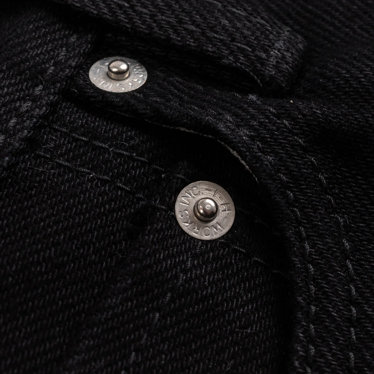 IH-888S-SBG - 21oz Selvedge Denim Medium/High Rise Tapered Jeans - Superblack (Fades To Grey) - Image 10