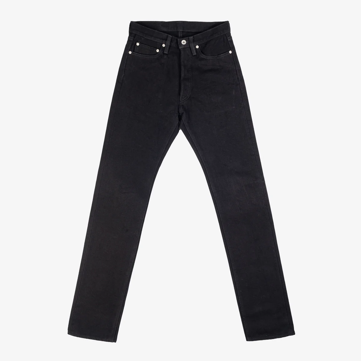 IH-888S-SBG - 21oz Selvedge Denim Medium/High Rise Tapered Jeans - Superblack (Fades To Grey) - Image 3