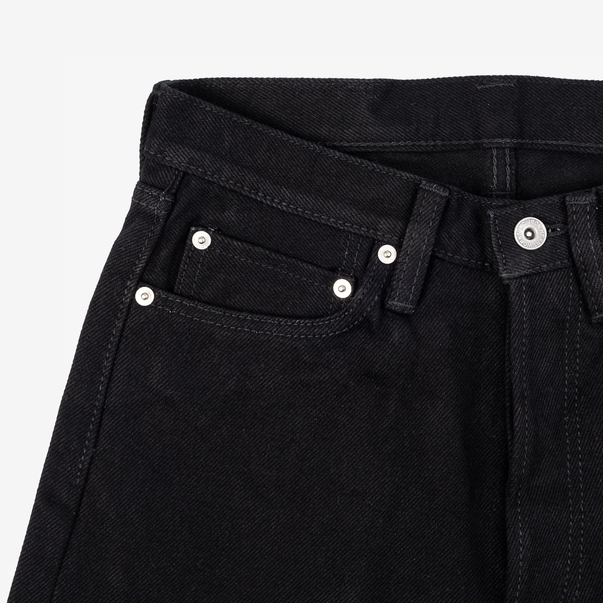 IH-888S-SBG - 21oz Selvedge Denim Medium/High Rise Tapered Jeans - Superblack (Fades To Grey) - Image 6