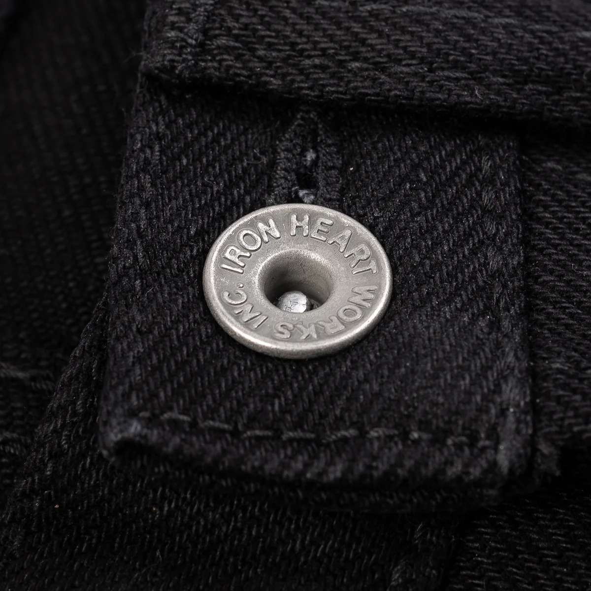 IH-888S-SBG - 21oz Selvedge Denim Medium/High Rise Tapered Jeans - Superblack (Fades To Grey) - Image 8