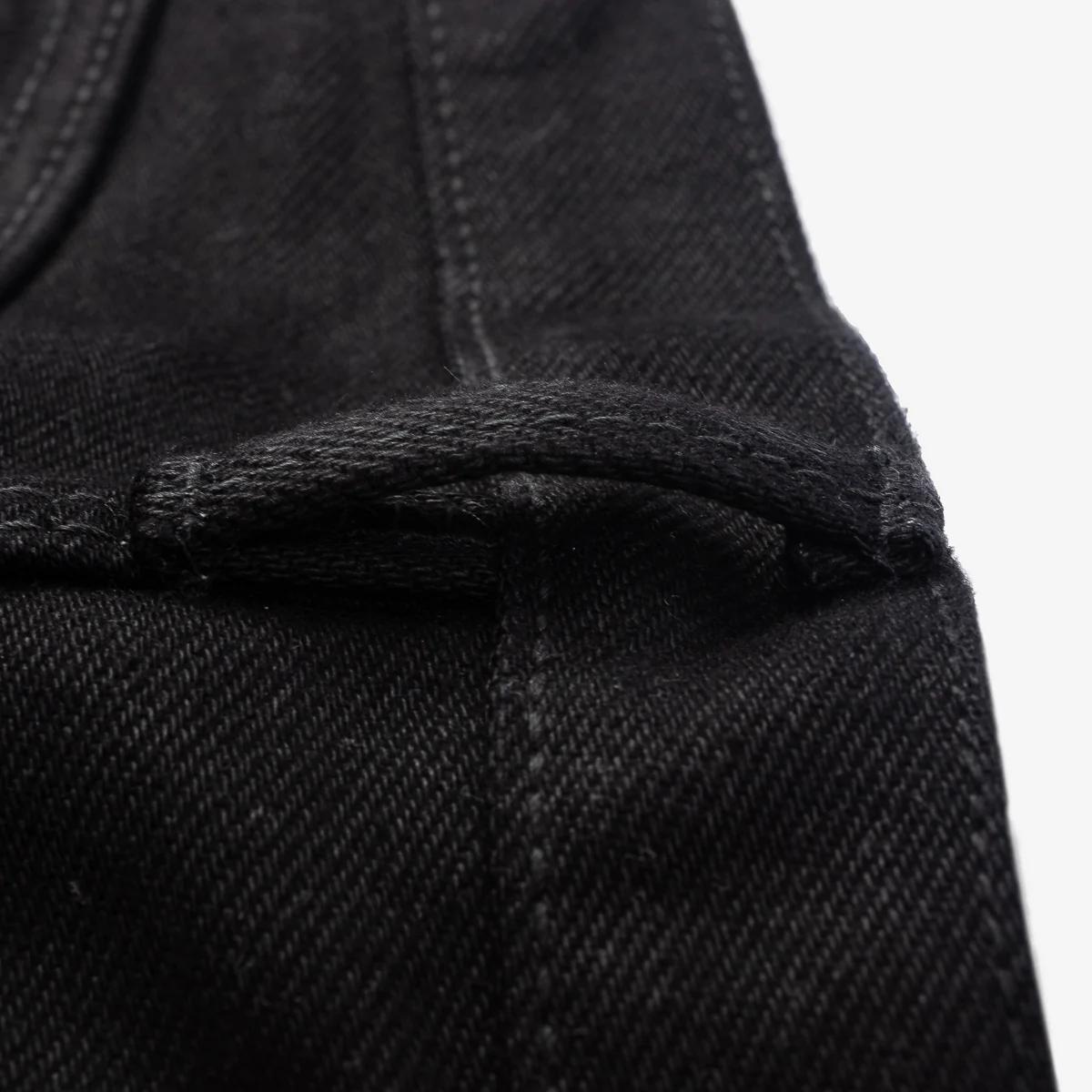 IH-888S-SBG - 21oz Selvedge Denim Medium/High Rise Tapered Jeans - Superblack (Fades To Grey) - Image 9