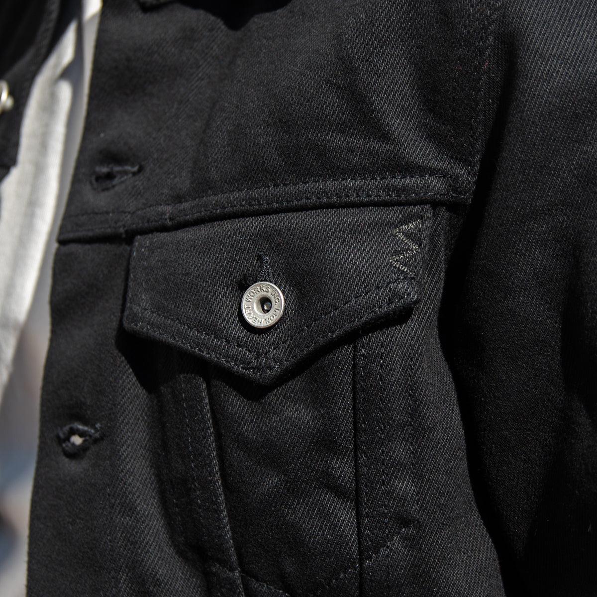 IH-9526PJ - 21oz Denim Type III Jacket Superblack - Image 3