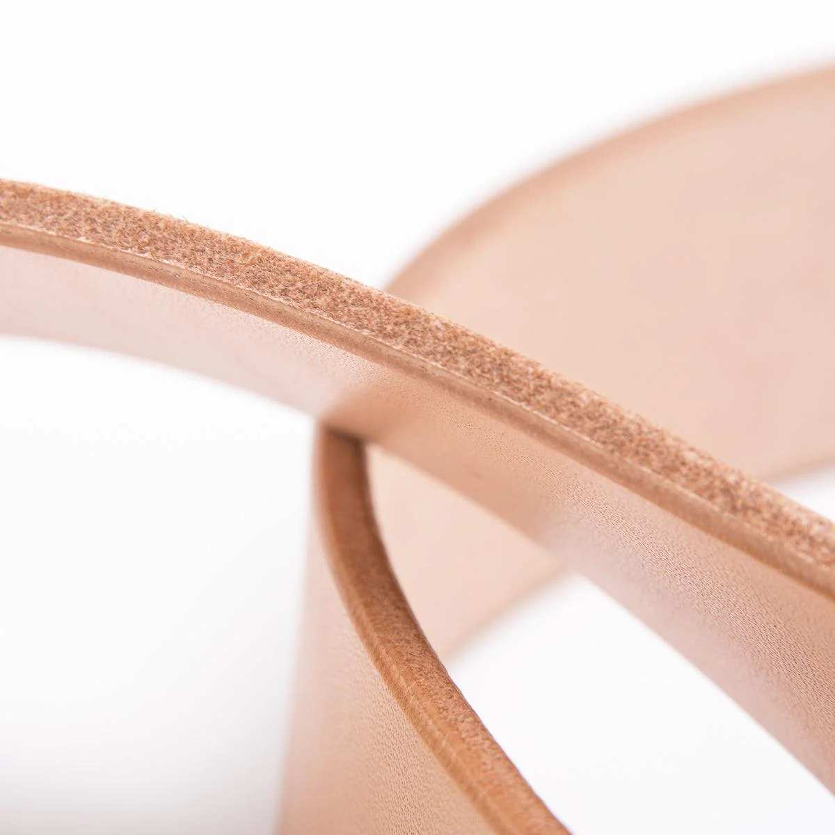 IHB-08-NAT - Heavy Duty "Tochigi" Leather Belt With Nickel Plated Garrison Buckle - Natural - Image 6