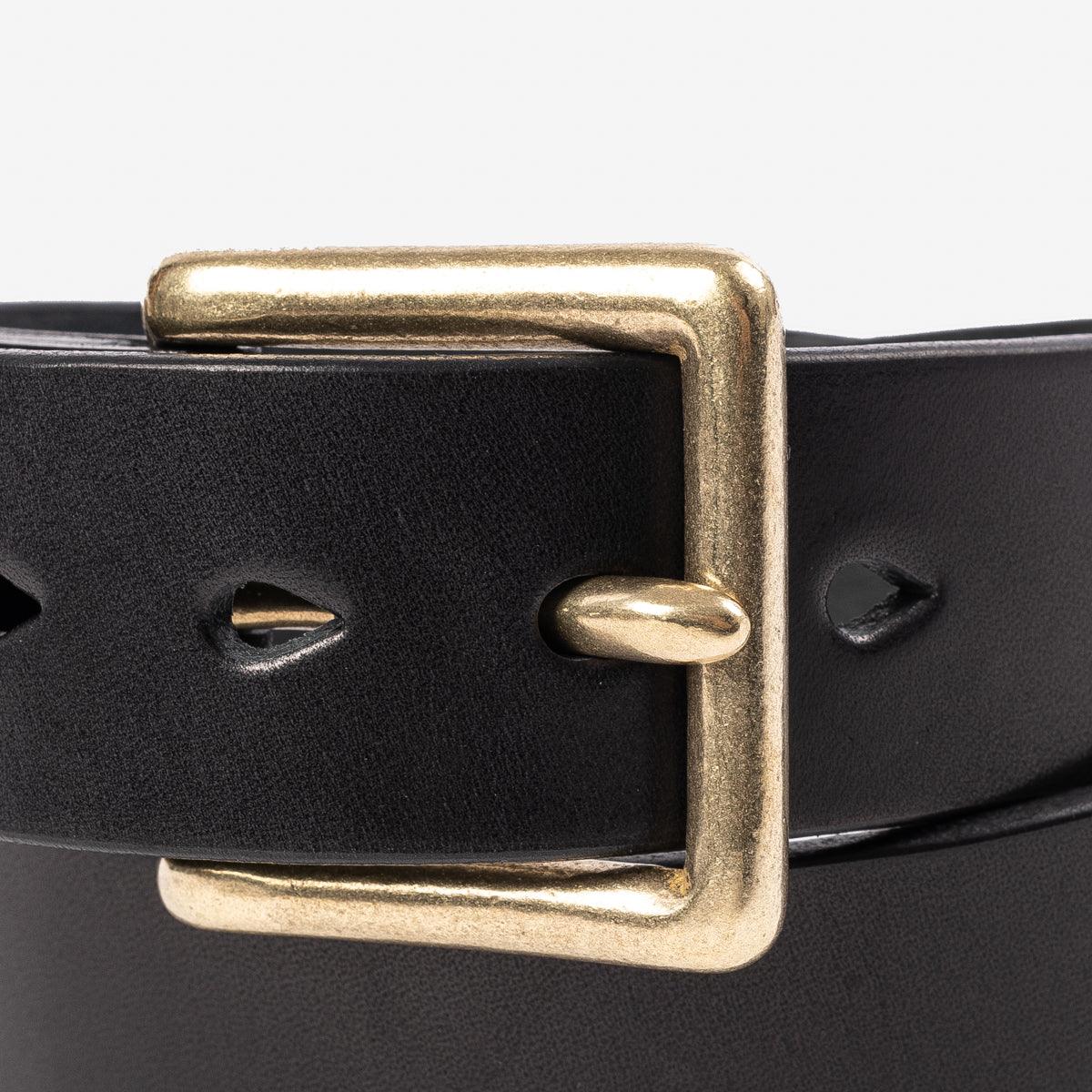 IHB-10-BLK - Heavy Duty "Tochigi" Leather Belt - Black - Image 3