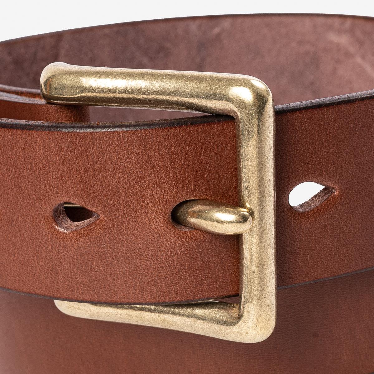 IHB-10-BRN - Heavy Duty "Tochigi" Leather Belt - Brown - Image 3