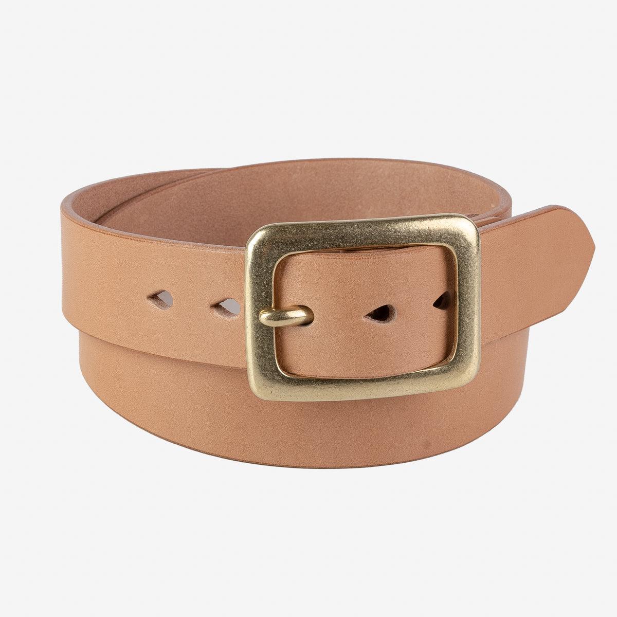 IHB-11-NAT - Heavy Duty "Tochigi" Leather Belt Natural